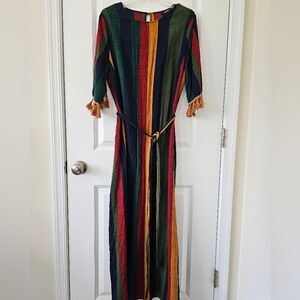 Multicolor Striped Maxi Dress